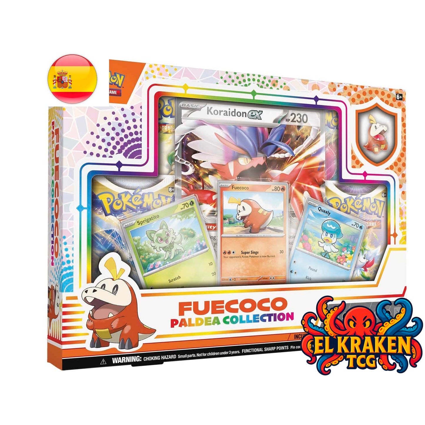 Pokémon TCG - Caja Colección Paldea Fuecoco - Idioma Español