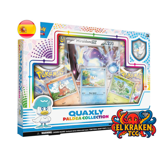 Pokémon TCG - Caja Colección Paldea Quaxly - Idioma Español.